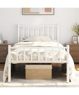 Yaheetech Twin Size Bed Frame Metal Platform Mattress Foundation With, W... - $1,394.14 MXN