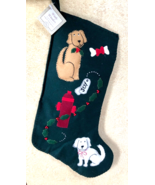 C &amp; F  Creations 20&quot; 3D TOP Dog FELT  Christmas Stocking Plush Textured ... - $20.00