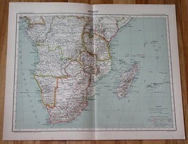 1906 Antique Map Of South Africa German Colonies Ostafrika Transvaal Tanzania - £21.30 GBP