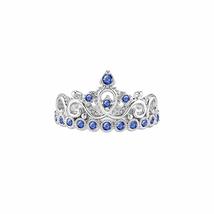 SwaraEcom 14K White Gold Plated Round Brilliant Shape Cubic Zirconia Crown Promi - £56.60 GBP