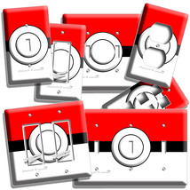 Inspired By Pokemon Red Poke Ball Light Switch Outlet Wall Plate Room Home Decor - £9.10 GBP+