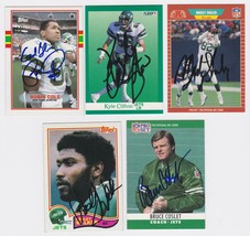 New York Jets Signed Autographed Lot of (5) Football Cards - Walker, Col... - $14.99
