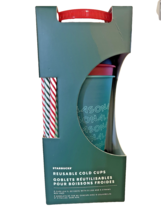 Starbucks Holiday 2019 Limited Edition Reusable Cold Cups With Straws 24... - $16.78