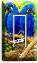 Hyacinth Tropical Blue Macaw Birds Parrots Single Gfci Light Switch Plate Decor - £9.05 GBP