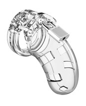 Shots Man Cage Chastity 3.5&quot; Cock Cage Model 1 - Clear - £49.95 GBP+