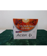 Acer CD-R 80 1x~12x Multi-Speed 700MB 10 Pack Slim Case - $3.66 CAD