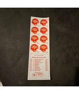 1979 Oklahoma State Cowboys Schedule Sticker Sheet Jimmy Johnson Footbal... - $9.85