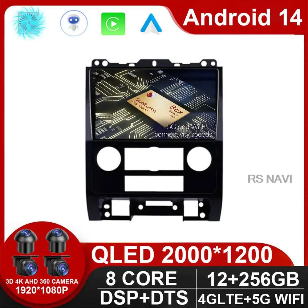 Android 14 For Ford Escape 2007 2008 2009 2010 2011 Car Auto Radio DVD - £143.77 GBP+