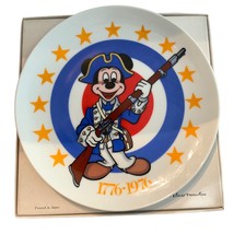 Walt Disney&#39;s Mickey Mouse Bicentennial Plate  1776-1976 Schmid In Box Minutemen - £10.13 GBP