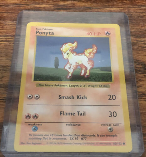 Ponyta Shadowless Pokemon Card 60/102 - $4.95
