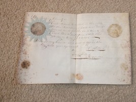 Original 1839 Signed Pennsylvania Land Deed Certificate w Seals Lower Me... - $445.50