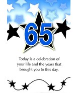 Today Is A Celebration of Your Life - AGE 65 - Birthday Greeting Card - ... - $2.79