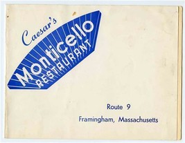 Caesar&#39;s Monticello McGuire Sisters Signed Photo Folder Framingham Massachusetts - £27.21 GBP