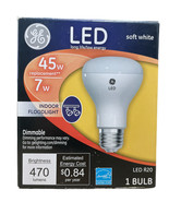 GE 7w 120v LED R20 Reflector 3000K Dimmable 470Lm bulb - £11.66 GBP