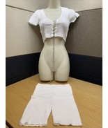 NEW Immodel By HWA White Sport Set Woman’s Size S KG Activewear Clubwear - $374.78 MXN