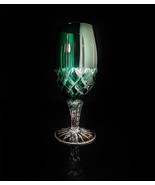 Ajka Arabella Emerald Green  Cut To Clear Crystal Iced Tea Glasses Goble... - £98.07 GBP