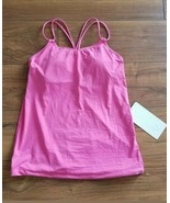 Lululemon Women&#39;s Pink &#39;Make a Move&#39; Criss Cross Athletic Tank Top SZ 4 ... - $45.51 CAD