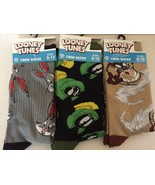 NEW Looney Toons Bugs Bunny, Marvin Martian &amp; Taz Crew Socks, Size 9-13 - $249.13 MXN