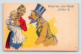 Comic Birth Announcement Ugly Baby What Do You Think of It UNP DB Postcard O5 - £8.11 GBP