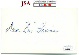 Dave &quot;Boo&quot; Ferriss signed 3X5 Index Card- JSA #LL60238 (Boston Red Sox) - £18.83 GBP