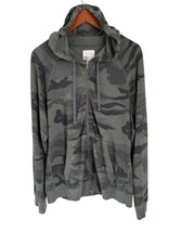 Mills Supply Camo French Terry  Zip-Up Hoodie With Drawstring Size XL - $34.64