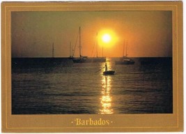 Caribbean Island Barbados Postcard Carlisle Bay St Micheal Sunset Larger Card - £2.32 GBP