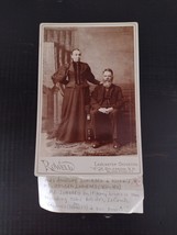Antique Cabinet Card Photo Joseph &amp; Angeline Lombard Bloomfield Vermont Vt - £14.87 GBP