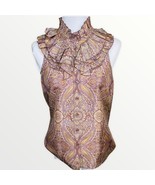 J. Crew Silk Paisley Sleeveless Ruffle Top Size 2 - $414.49 MXN