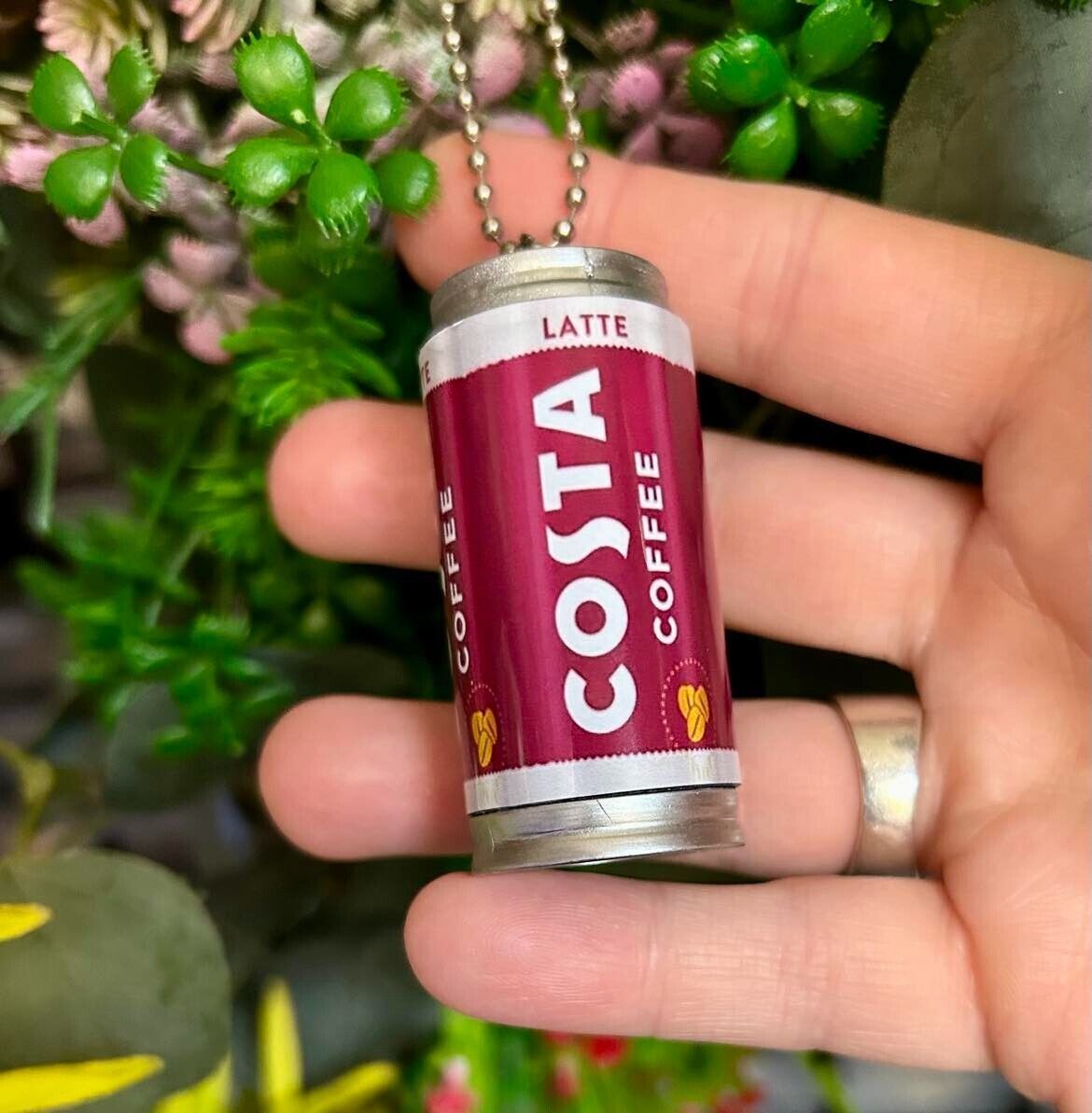 Handmade LATTE COFEE CAN BAUBLE car hanger HANGING decoration XMAS tree ... - $12.55