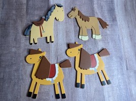 Horse Painted Wood Accents Craft Supply Pre-Painted Arts&amp;Crafts - £9.55 GBP