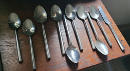 10 Piece Set The Cellar Stainless Steel Spoons One Knife Heavy Weight Kitchen - £35.95 GBP