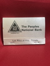 Rare Vintage Feature Matchbook Cover The Peoples National Bank La Follette TN - £9.72 GBP