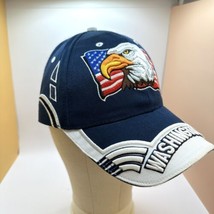 Washington DC Adjustable Hat Bald Eagle Patriotic I Heart DC Cap American Flag - £10.31 GBP