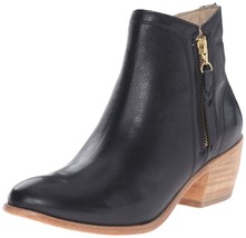 NEW 1883 by Wolverine Women&#39;s Ella Black Leather 5&quot; Side Zip Ankle Booties NIB - £39.03 GBP