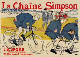 Vintage POSTER.Home wall.la Chaine Simpson Bicycle Deco Art.1861 - £14.33 GBP+