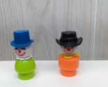 Fisher-Price Little People vintage green circus clown blue hat orange ro... - $19.79