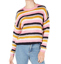 Hooked Up by IOT Juniors Striped Sweater Size X-Small Color Midnight Blue Combo - £19.51 GBP