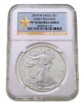 2014-W S $1 Argento American Eagle a Prova Di Selezionato By NGC Come PF70 Ultra - $148.49