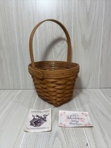 Longaberger 1993 Mother&#39;s Day Basket 1993 with plastic insert protector - $14.84