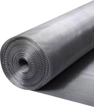 304 Stainless Steel Mesh Window Screen Roll 36&quot; x 200&quot; with Stab Resistant  - £40.94 GBP