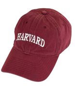 Harvard Legacy Dad Hat Maroon Cotton Strapback Adjustable Vintage Taiwan... - $22.99