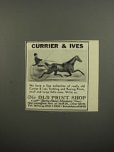 1953 The Old Print Shop Advertisement - Currier &amp; Ives - £14.78 GBP