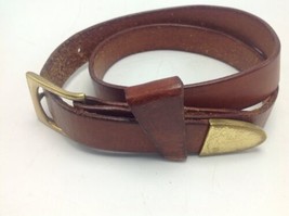 Ray&#39;s Leather Works Brown Belt Brass Buckle Hardware Size 28 Arizona 7/8... - £19.19 GBP