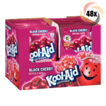 Full Box 48x Packets Kool-Aid Black Cherry Soft Drink Mix | Caffeine Free | - £20.95 GBP