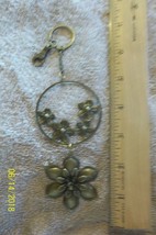  purse jewlrey bronze color keychain backpack filigree stylish flowers c... - $8.54