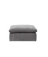 Naveen Ottoman, Gray Linen - $11,898.41 MXN