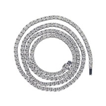15.25 Ct.tw. Diamond Tennis Necklace 14K White Gold - £13,418.21 GBP