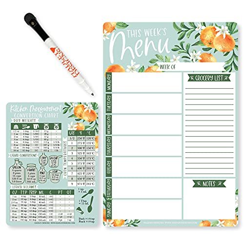 Oranges Magnetic Meal Planner | Weekly | Calendar &amp; Planners - $19.99