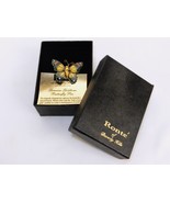 Ronte of Beverly Hills Monarch Butterfly Pin, Gold Tone Frame, w/Box, #J... - $2,011.41 CAD