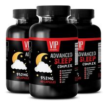 Maximum Strength Sleep Aid - ADVANCED SLEEP COMPLEX 952mg 3 Bottles 180 ... - $46.62